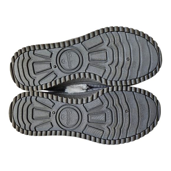 SKECHERS Women's Wide 8.5 W Slippers Cozy Lite Sparkle Knit Faux Fur Lined NEW - Picture 10 of 10